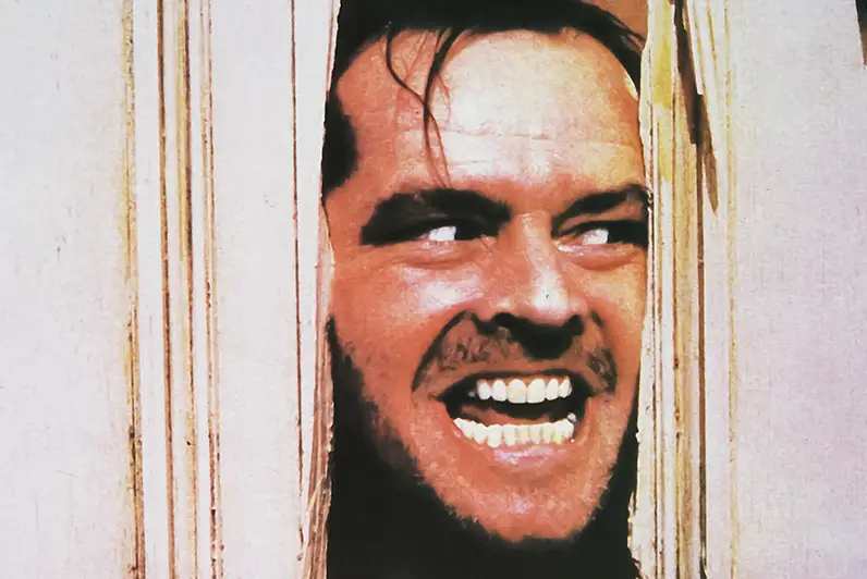 Jack Nicholson in The Shining from 1980